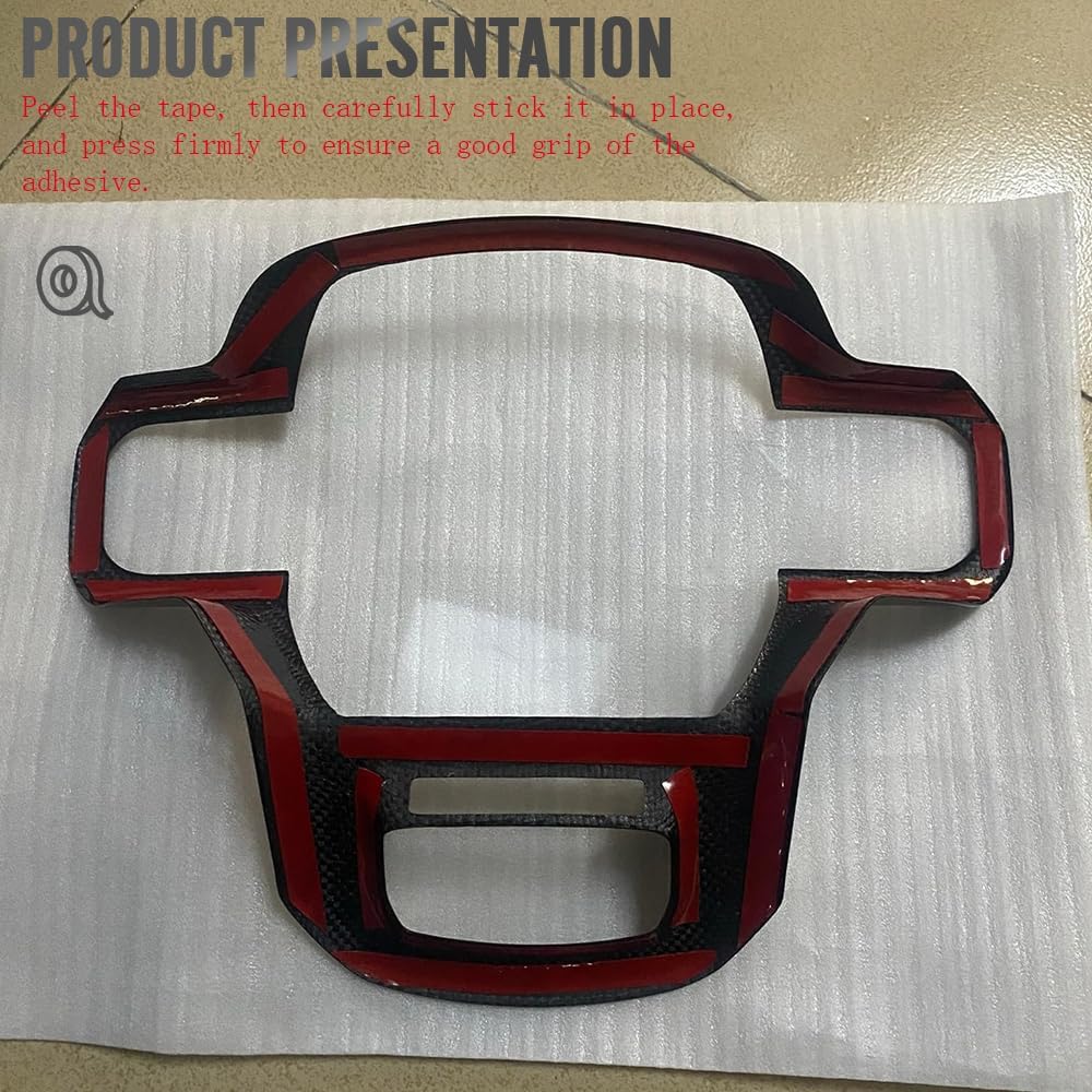 Dry Carbon Fiber Steering Wheel Cover Trim for Ford F150 F-150 Raptor Tremor Limited Rattler 2021 2022 2023 2024 2025,for F150 Center Consoles Overlay