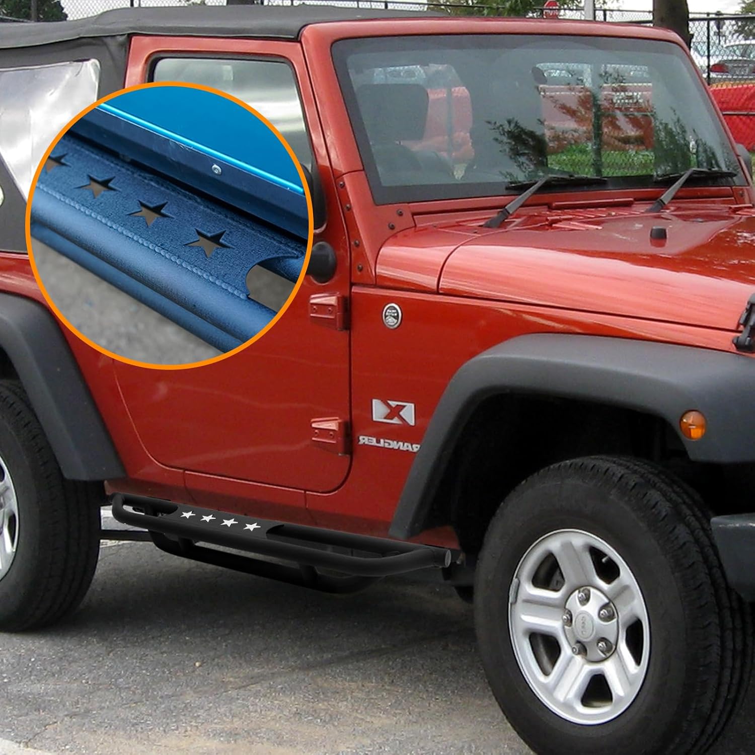 CALLIERT Running Boards for 2007-2018 Jeep Wrangler JK 2 Door, Heavy-Duty Tube Side Steps, Upgraded Matte Black Nerf Bars