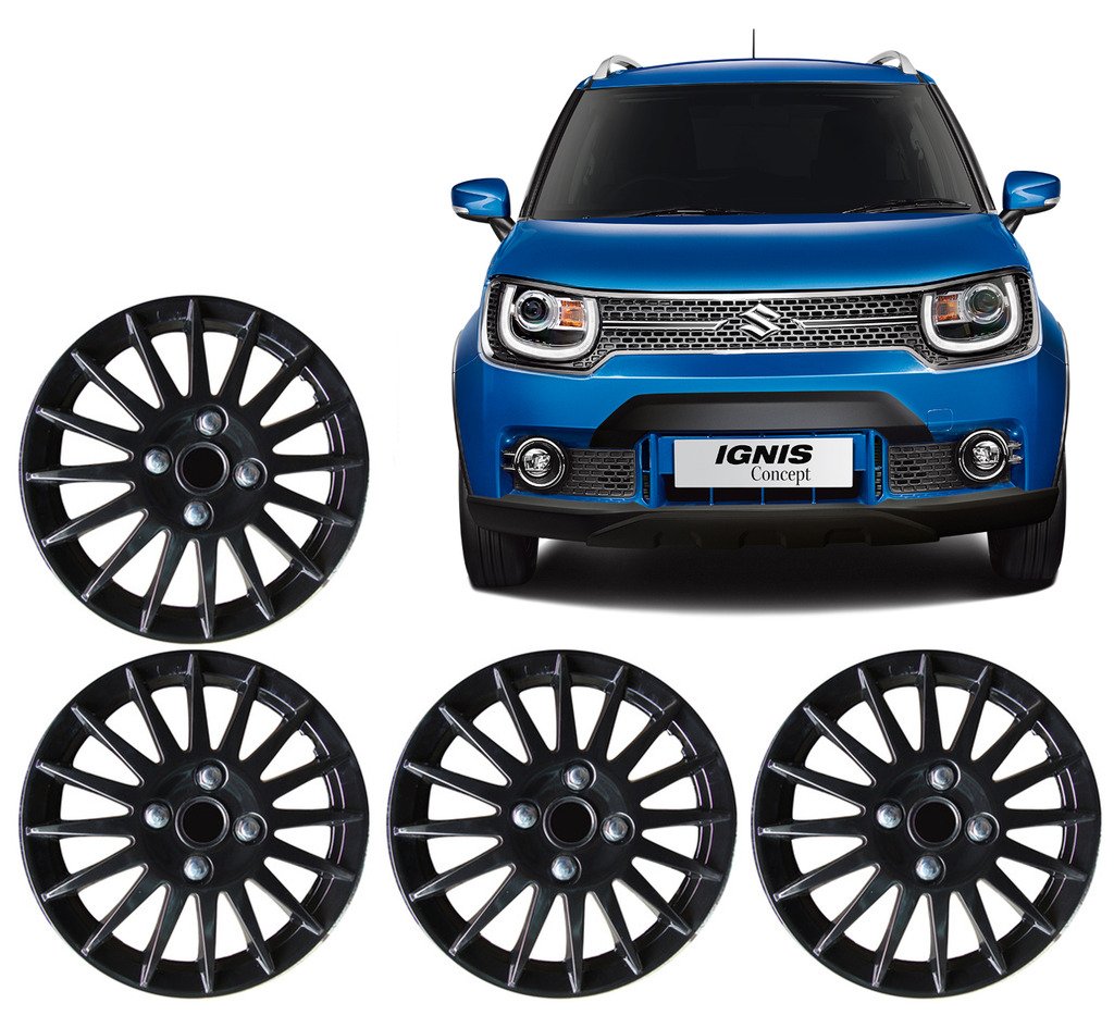 Autopearl 15InWC_Camry_Ignis 15inch Black Wheel Cover Cap for Ignis (Set of 4) Amazon.in Car