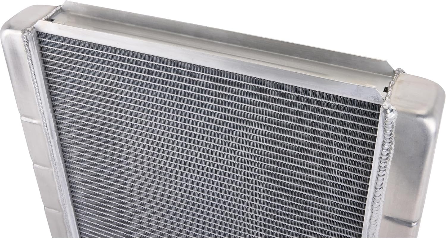 Speedway Motors U-Weld-It Custom Aluminum Radiator Kit 22 x 19 Inch, Universal Single Pass, Furnace Brazed Core, Cross or Downflow, 1.5 Inlet 1.75 Outlet