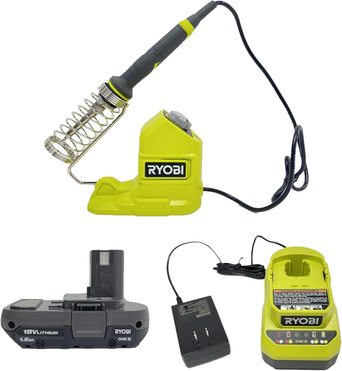 Kit de batería y cargador RYOBI 18V 120 vatios para soldador inalámbrico | PCL946K