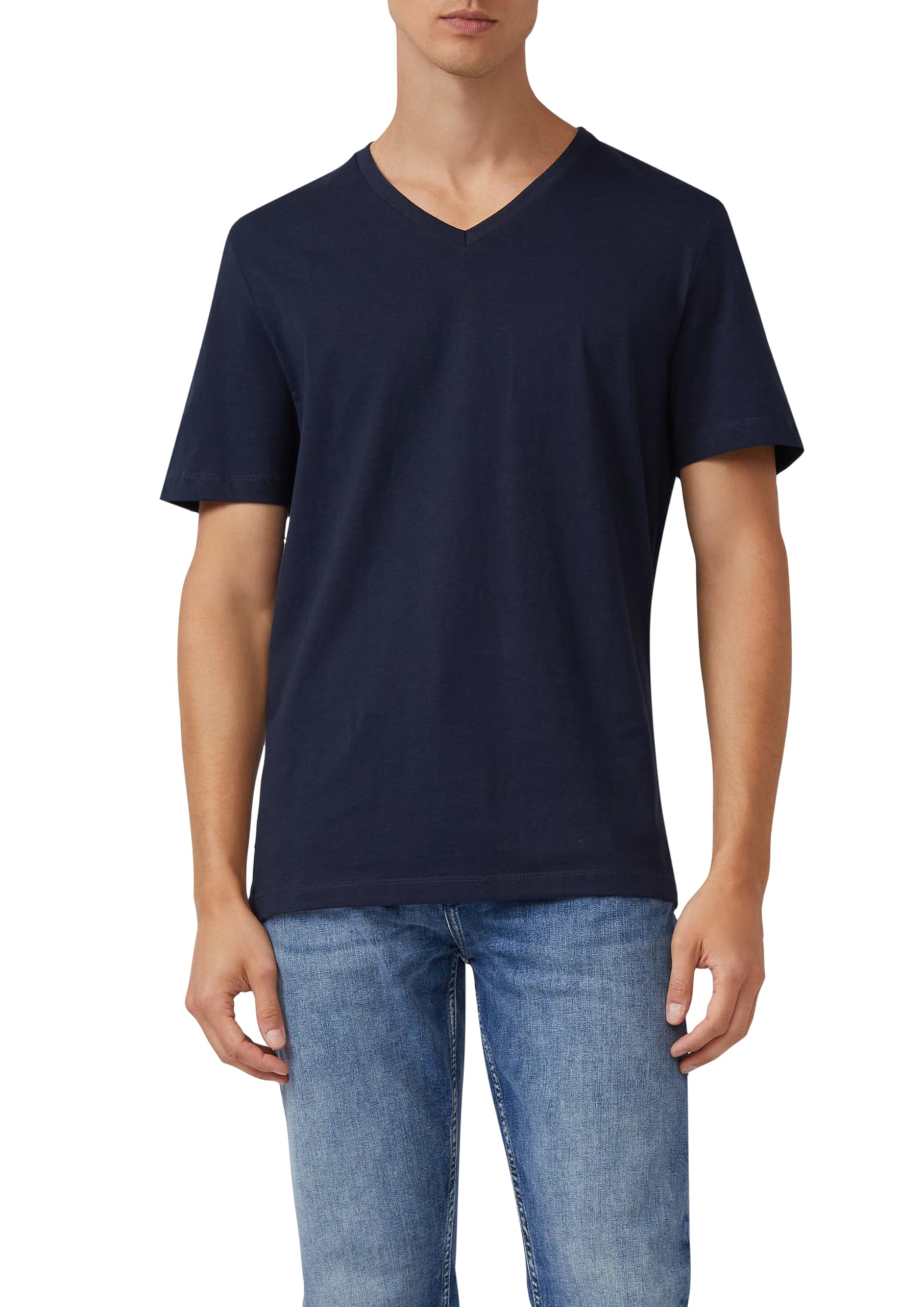 Basic Cotton T-Shirt Pack of 2, Navy, L