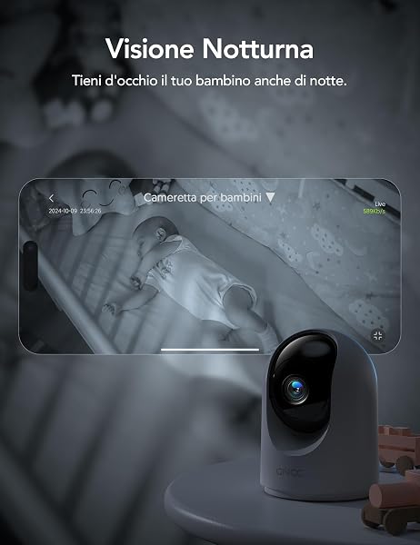 GNCC Telecamera WiFi Interno 2K con notifica Immediata e Rilevamento del Movimento Videocamera Sorveglianza Interno Wifi con - 5