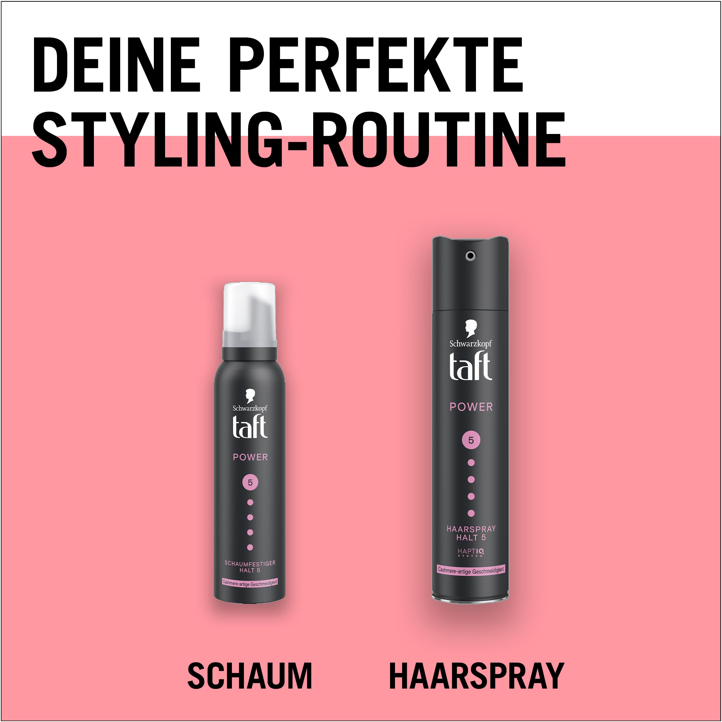 Schwarzkopf TAFT lakier do włosów Power Cashmere (250 ml), stopień utrwalenia, 5 stylizacji włosów, lakier do włosów suchych i zniszczonych, gładkość przypominająca kaszmir, wegańska formuła *