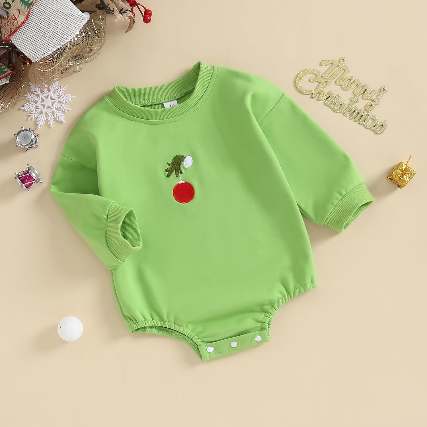 Miniatura 3 de DSORVICD Traje de Navidad para bebé recién nacido, niño, niña, sudadera de Papá Noel, mameluco de manga larga, ropa de Navidad para bebé