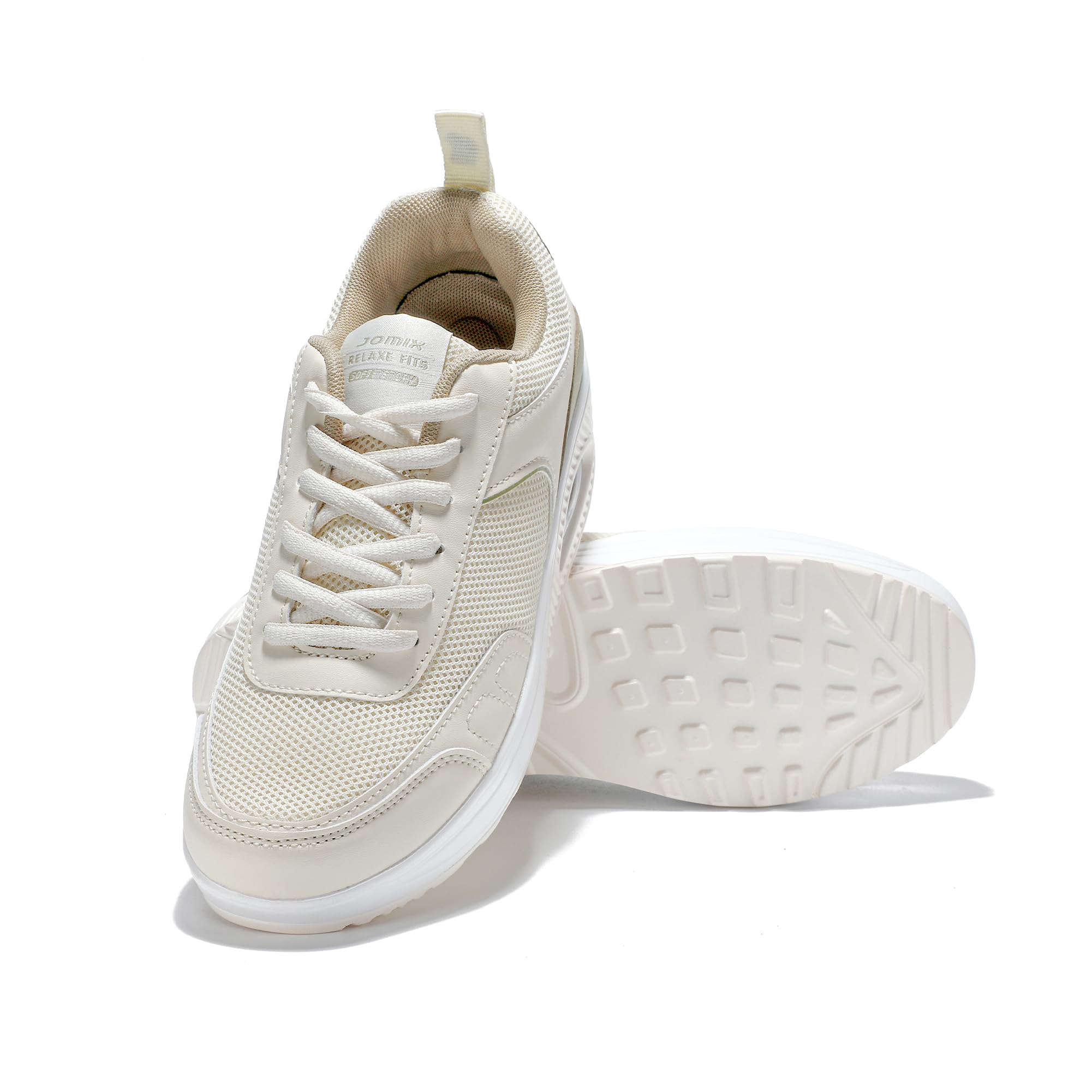 JOMIX Chaussures Basculantes Femme – Fitness, Marche & Gym Confortables, Légères, Semelle Ergonomique à Talon, Amortissantes, Antidérapantes, Respirantes avec Lacets SD9133