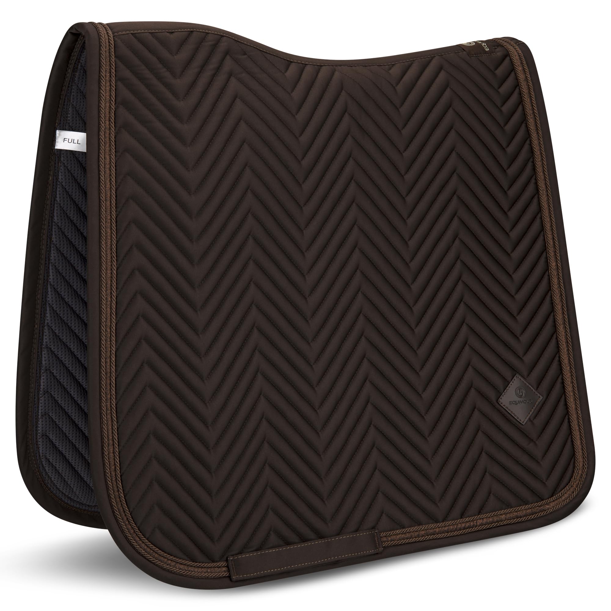 Set Mantilla de Doma Pure Chocolate - 3 Piezas con Vendas | Con orejeras a juego – transpirable, antideslizante y elegante para entrenamiento y concurso