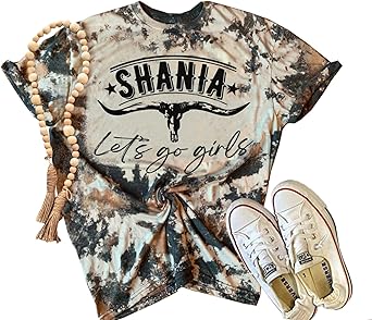 Retro Western Bull Skull Cow Hide Bleached Shirt Women Country Music Shirt Cute Cattle Skull Graphic Rodeo Cowboy Tops