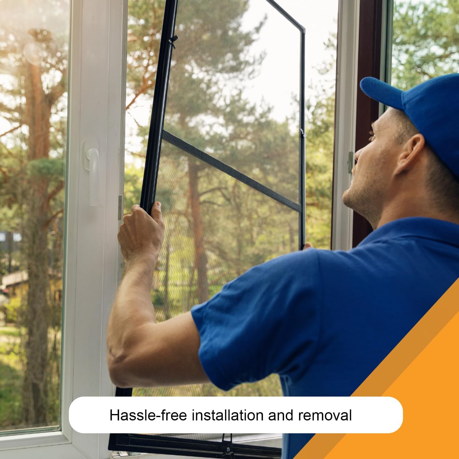 Pet Proof Window Screen Replacement Adjustable Thicken Charcoal Fiberglass Screen Mesh Dog Cat Net for Patio Porch Sliding Door (40"X40")