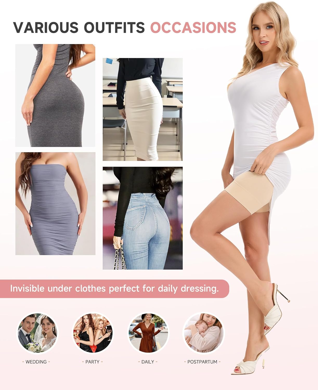 Shapewear Tummy Control Shorts - High Waisted Shapewear Underwear Body Shaper Butt Lifting Shorts Under Dresses - Image 5