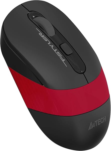 A4 Tech FG10 Nano Kablosuz Optik 2000 DPI Mouse, 4 Yönlü Scroll, Siyah Kırmızı