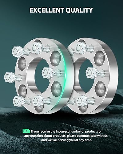 Miniatura 2 de SCITOO Espaciadores de rueda de 1 pulgada 6x4.5, adaptadores de espárragos de 12 pulgada de diámetro de 2.815 in, espaciadores de rueda compatibles