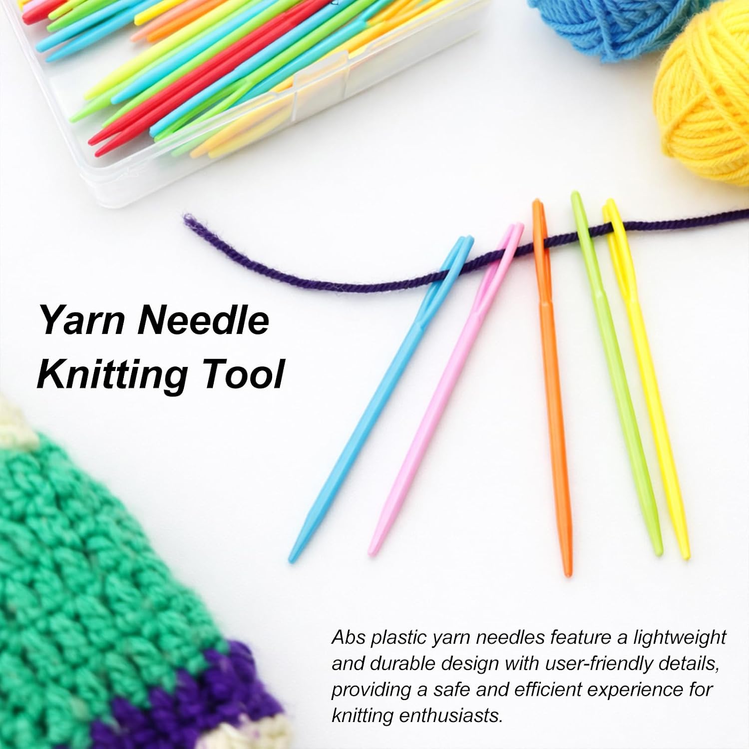 Large Eye Plastic Sewing Needles 7cm – Colorful Safe Lacing Needles for DIY Crafts, Yarn Darning Tapestry Needles for Knitting and Sewing(100PCS)