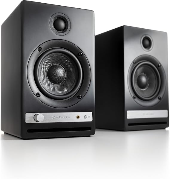 Audioengine HD4 Black Computer Speakers with 210 watt S6 Subwoofer | for Music Gaming Movies Studios Dorms Bedrooms Offices
