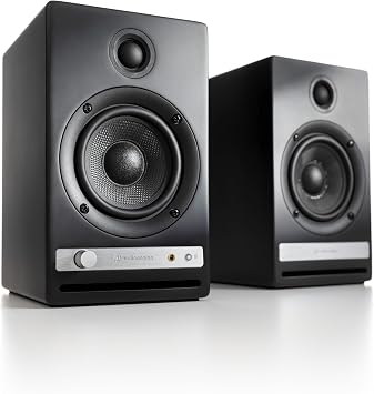 Audioengine HD4 Black Computer Speakers with 210 watt S6 Subwoofer | for Music Gaming Movies Studios Dorms Bedrooms Offices