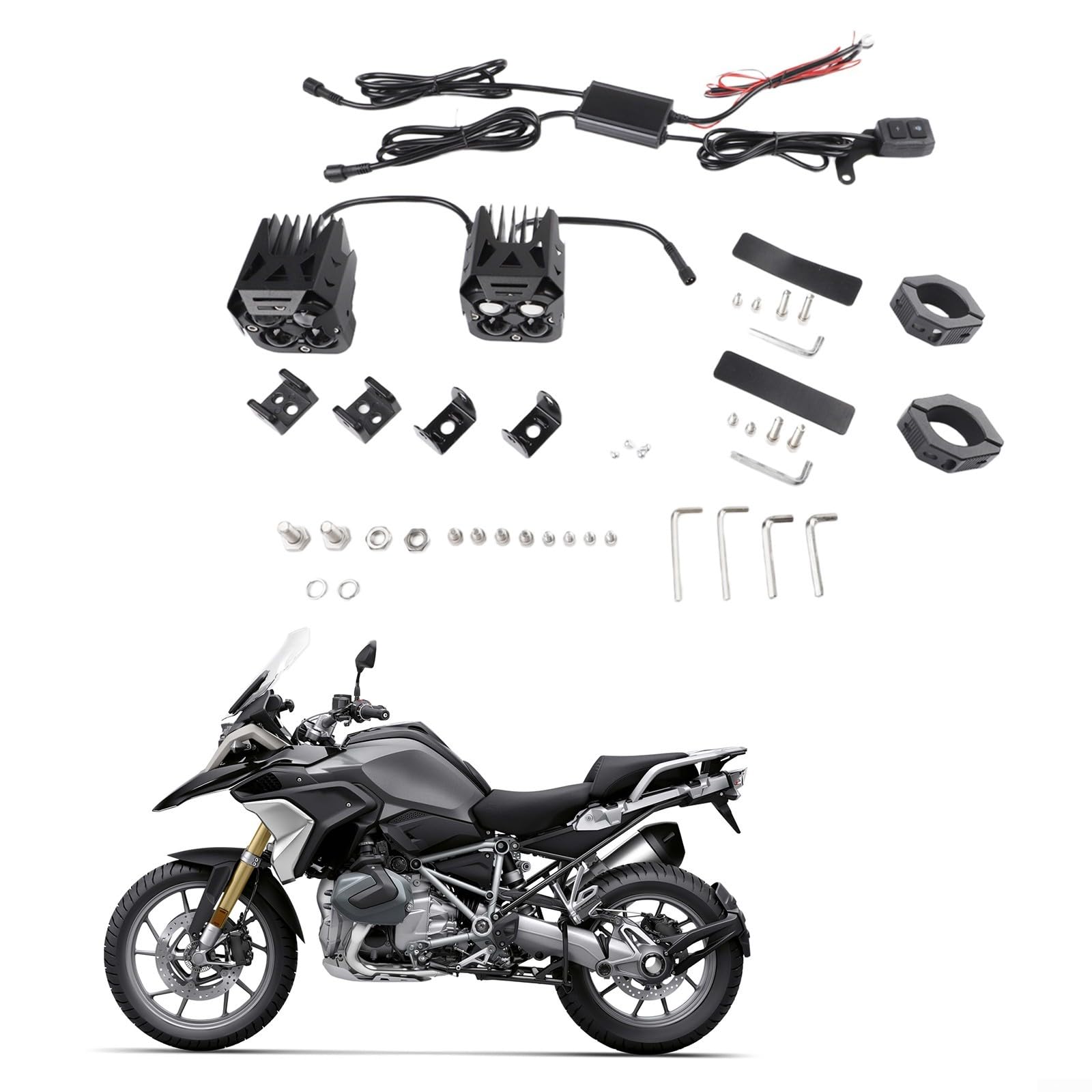 Faretto LED per moto 60W per bicolore Giallo Faretto LED per