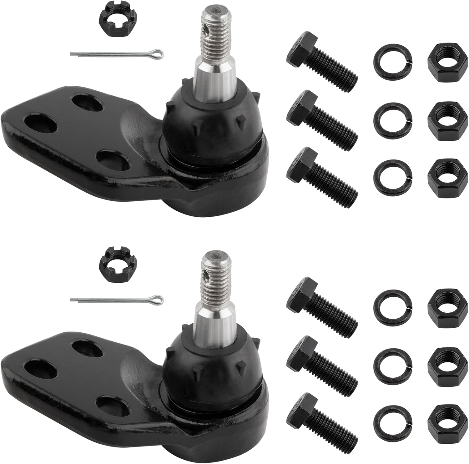 2Pcs Front Lower Ball Joints + 2Pcs Front Outer Tie Rod End Links Fit For Buick Electra, For Cadillac Commercial Chassis Deville, For Oldsmobile, For Pontiac Bonneville Replace# ES2261 K5295