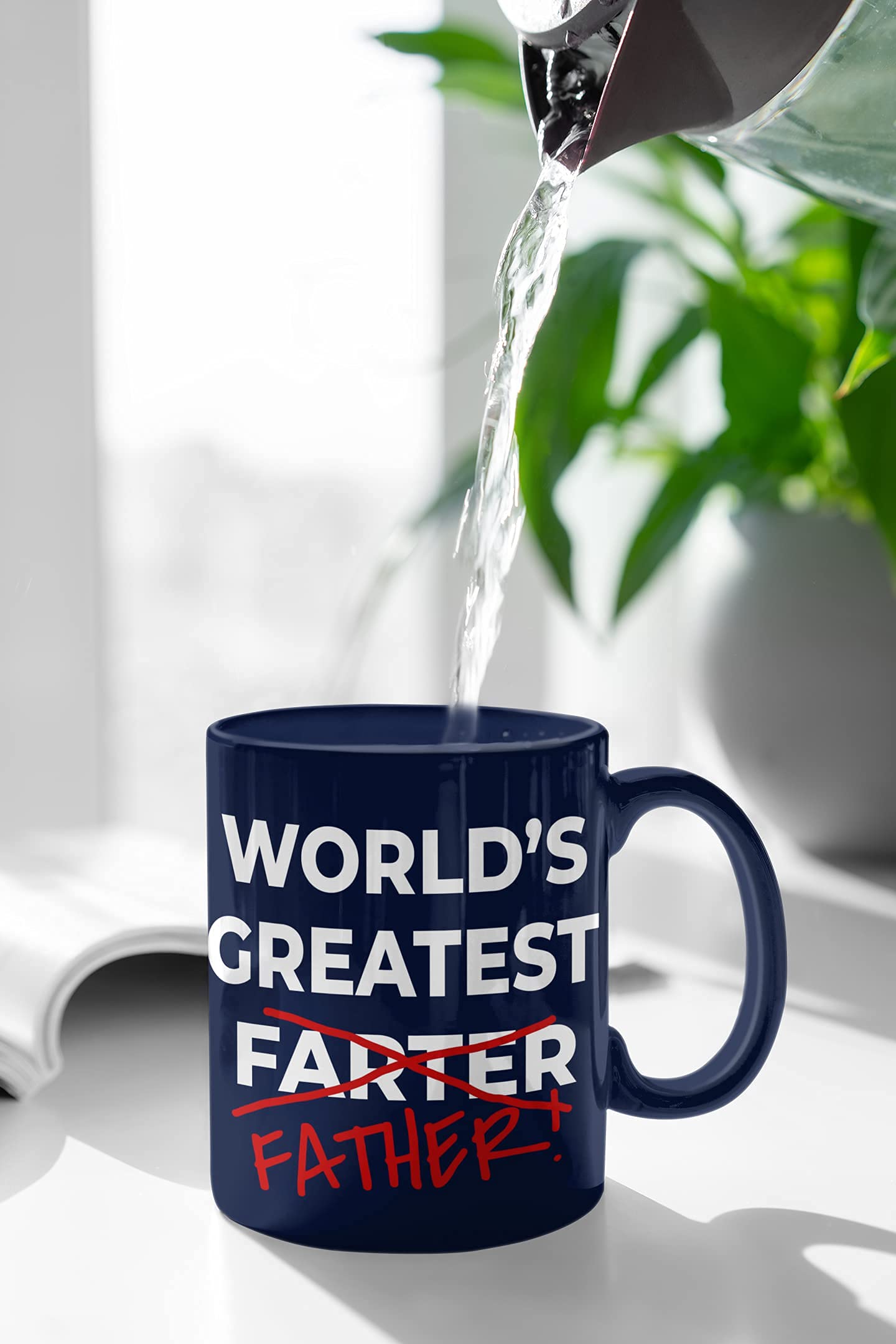 Divertida taza de café para el día del padre, taza de café Best Farter Ever; divertidas tazas para el día del padre de hijo, hija, niños, regalos de Navidad, divertidos regalos de broma de cumpleaños