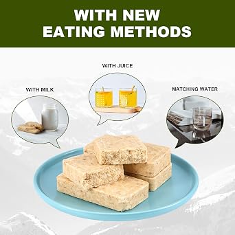 Emergency Food Ration Bars, 2 set Survival Tabs Supply for Outdoor Camping Snowstorm Earthquake Disaster Preparedness Kit