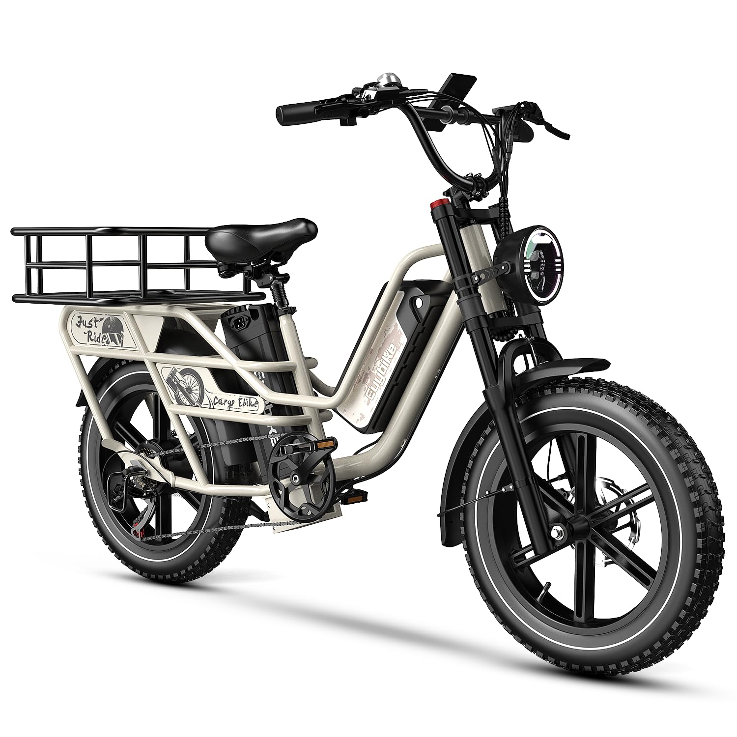 EUYBIKE Dual Battery 160 Mile Long Range Cargo Ebike