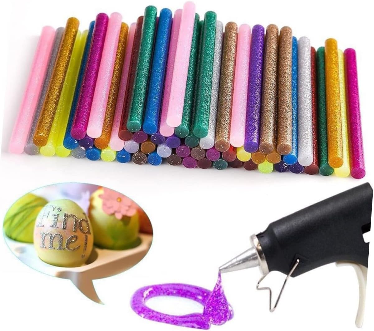 Green Hot Melt Glue Sticks 100pcs Resin, Fast Adhesion DIY Xmas