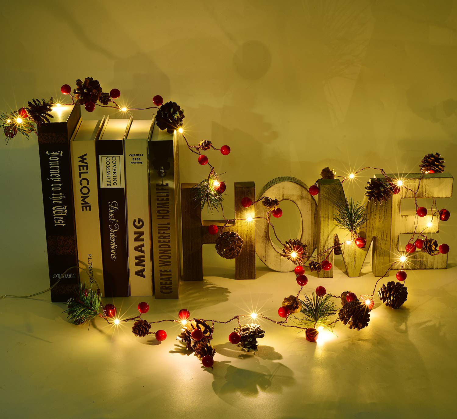 Amazon.co.jp: DearHouse 6.7フィート クリスマスガーランド ライト