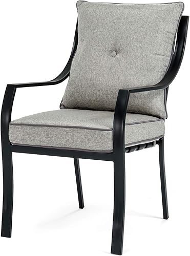 Miniatura 6 de Hanover Lavallette - Juego de 5 piezas con 4 sillas estacionarias y mesa redonda de cristal de 52 pulgadas para exteriores