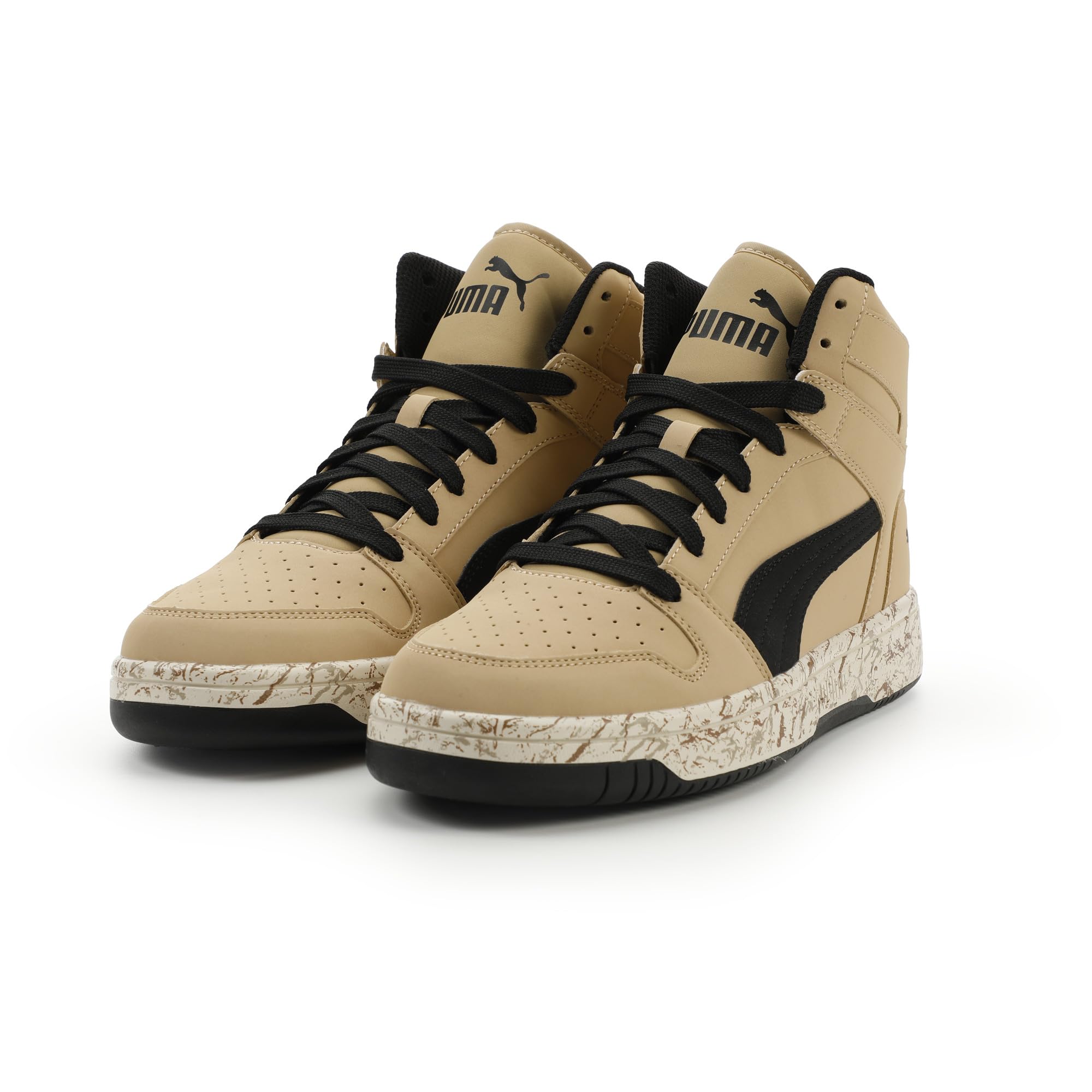PUMA mens Rebound Layup Mid Sand Dune-puma Black-alpine Snow 7.5