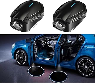 2PCS Custom Car Door Light Projector, Customized Car Door Projector Lights, Wireless Car Door Sill Welcome Lights, Car Door Light for All Car Models, Add Your own Photos and Text, USB Charging