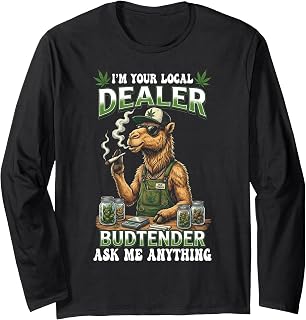 Funny Budtender Camel Local Dealer 420 Dispensary Long Sleeve T-Shirt