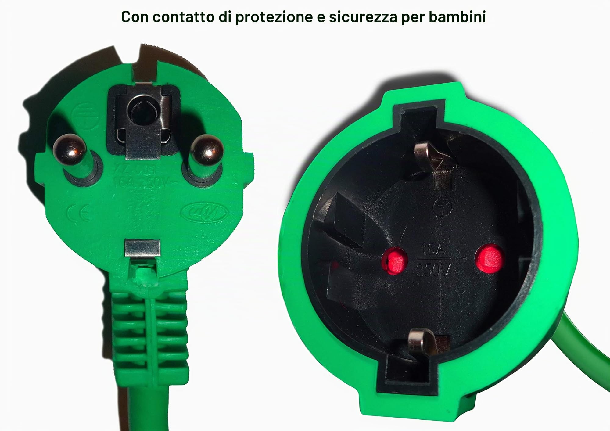 Cavo di prolunga Schuko 30 m IP44 3500 W verde per esterno
