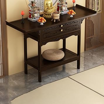 Buddha Altar Shelf Buddhist Niche,Altar Tribute Tables,Buddhist Prayer,for Living Room Bedroom Office Home Decor.47.24x15.75x39.37in