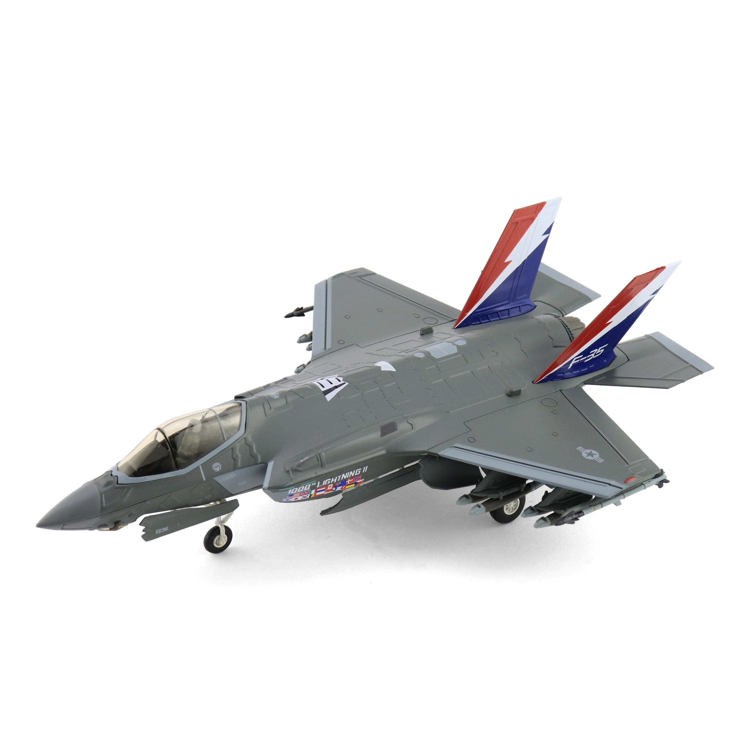 Hobby Master | Replica di aerei militari in scala 1:72 | F-35A 1000th Lightning II 22-5696, 176th FS, Wisconsin ANG, agosto 2004 (con 2 x B61 bomba nucleare) | Modello HA4448