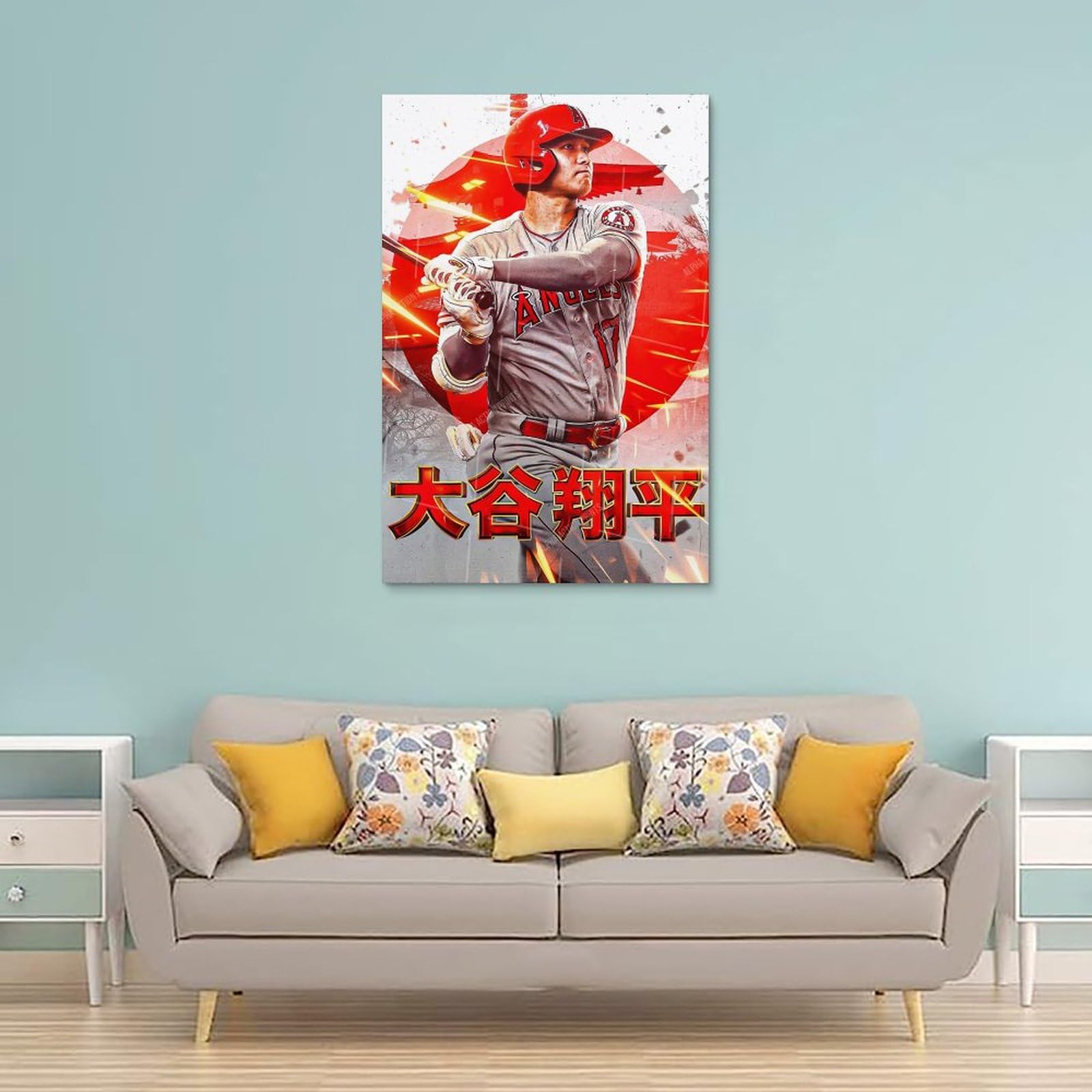 大谷翔平 アートポスター キャンバス プリント 部屋飾り
