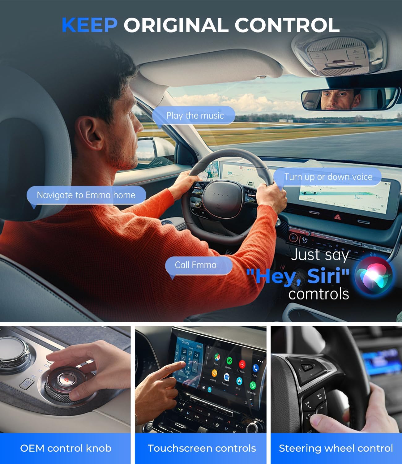 Wireless CarPlay Adapter for Convert Wired to Wireless Car Play Adapter - No Latency from iOS 10+
