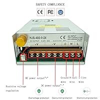 Vista 5 de Transformador AC-DC 0-24V Ajustable 20A480W Voltaje Pantalla Digital DC Regulada Fuente de alimentación de conmutación Adaptación al motor