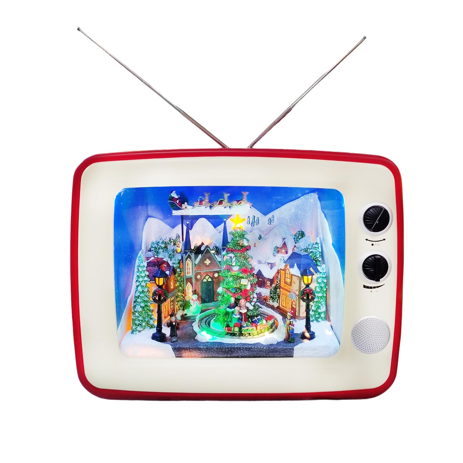 Amazon.com: MOMENTS IN TIME Animated Red Retro TV Christmas