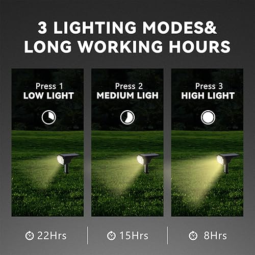 Miniatura 3 de Focos solares para exteriores, IP65, impermeables, 38 LED, 3 modos, luces solares de jardín para patio, porche, 2 en 1, luces de pared con energía