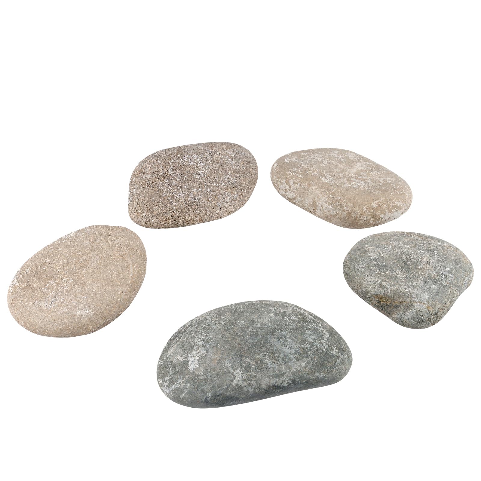 FUNSUEI Lot de 16 Galets a Peindre de 10 à 15 cm, Pierres Plates à Peindre, Grands Cailloux Plats, Pierres Naturelles décoratives pour Bricolage, Artisanat