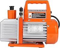 Vista 7 de Bomba de vacío de paleta giratoria de una etapa de 120 V, 3.5 CFM, 1/4 HP, alto rendimiento, bomba de vacío de CA, versátil, bombas de vacío de aire