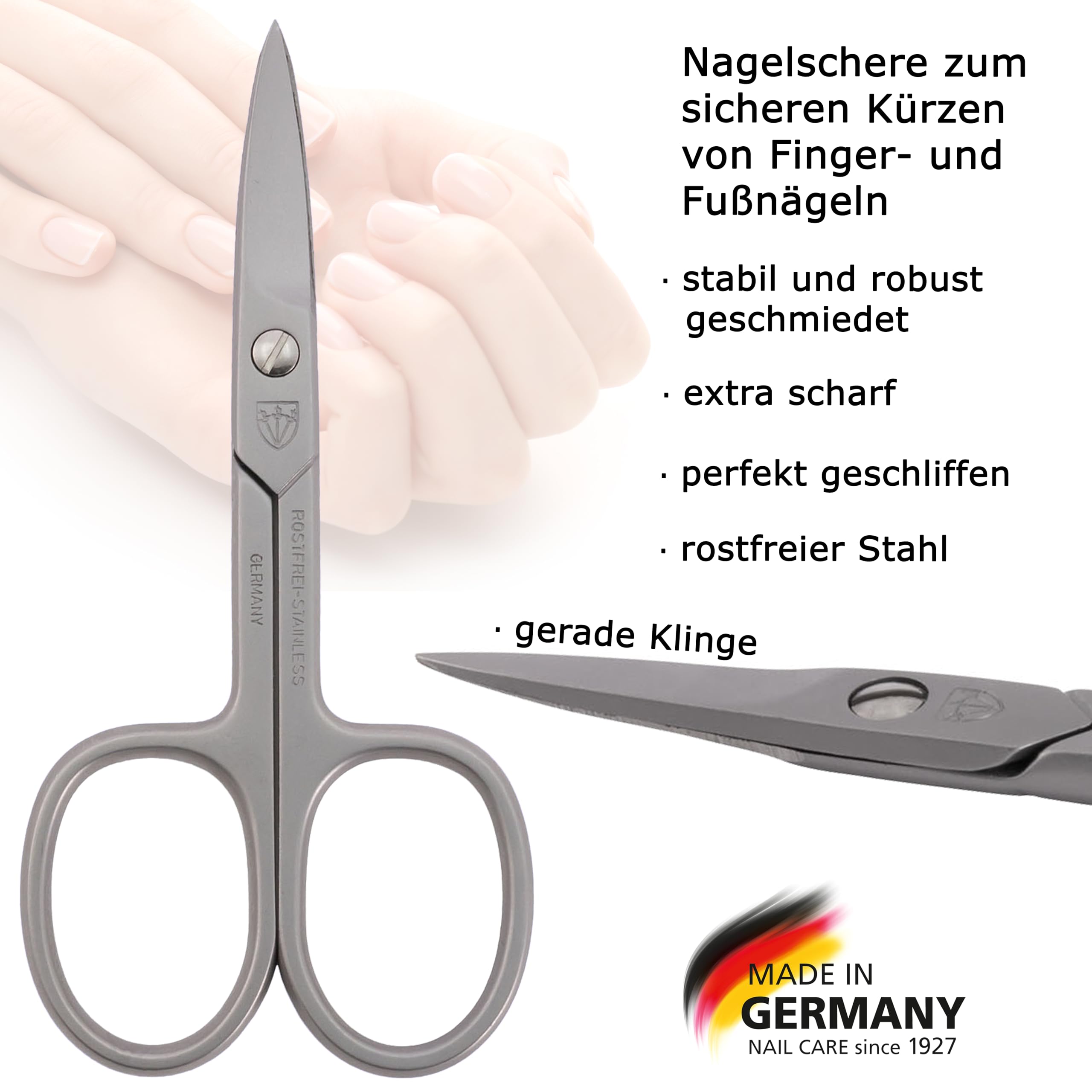Drei Schwerter Ciseaux à peau arrondie, en acier inoxydable Ciseaux À Ongles Droits