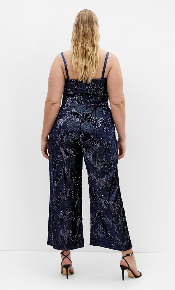 City Chic Women's Plus Size Jumpsuit - Glimmer Sequin Strapless, 16 by City Chic - Used condition - Image 4