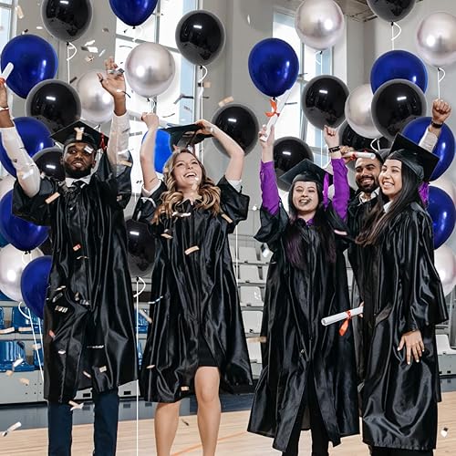 Miniatura 93 de Kit de guirnalda de globos rojos y blancos y plateados: 122 globos rojos y blancos, globos rojos y plateados, globos de graduación para cumpleaños