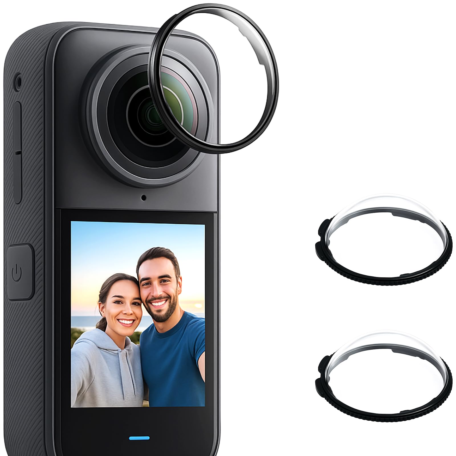 2 Pieces Lens Protector for Insta360 X5, Optical Glass Lens Protector for Insta 360 X5 Premium Protective Lens, Transparent Optical Accessory for 360° Camera-image-30