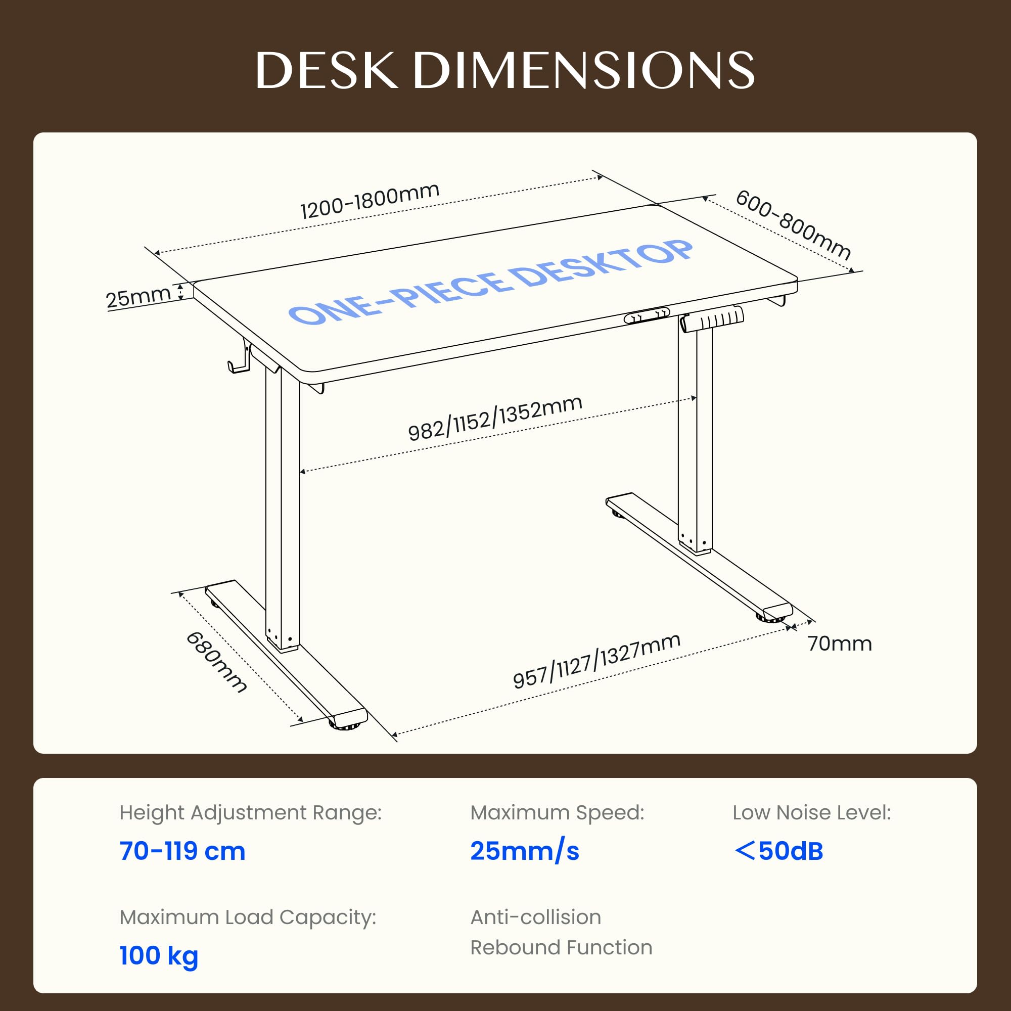 FLEXISPOT Hhenverstellbarer Schreibtisch 18080 cm, Doppelmotor,  Einteilige 19 mm Bambus-Tischplatte, 4 Speicherhhen, LED Anzeige,  Ergonomischer Bro- und Computertisch (Schwarzes Gestell) : Amazon.de:  Kche, Haushalt & Wohnen