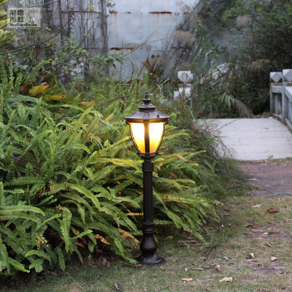 ウォーターリップルガラスシェード付きポストキャップライト