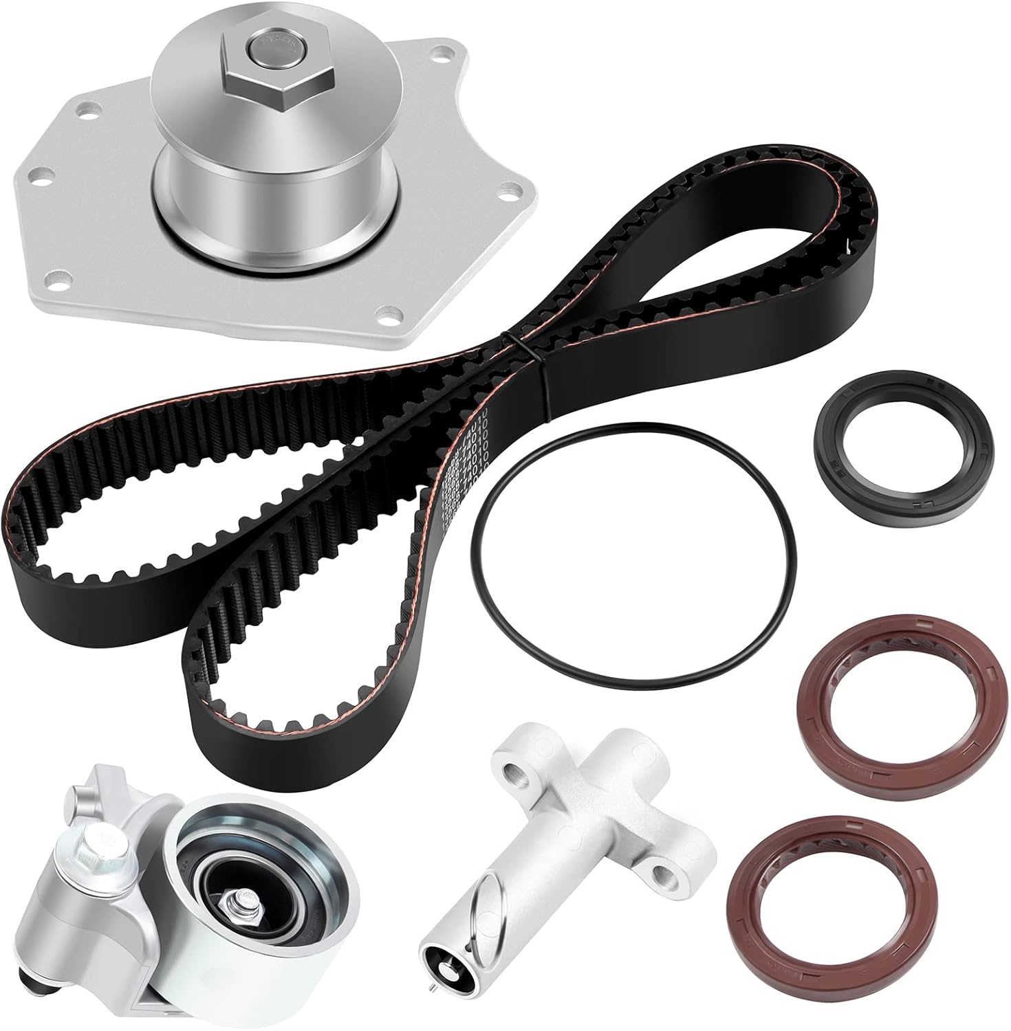 SCITOO TBK143WP TCKWP295 Engine Timing Belt Kit Fits for 99-02 for Chrysler 300M 98-02 for Chrysler Concorde 99-01 for Chrysler LHS 98-02 for Dodge Intrepid 99-01 for Plymouth Prowler