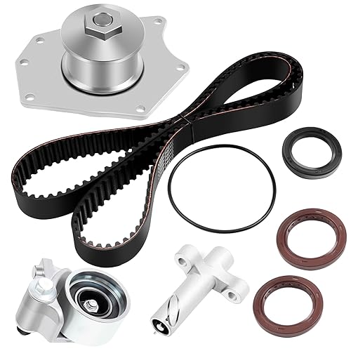 SCITOO TBK143WP TCKWP295 Engine Timing Belt Kit Fits for 99-02 for Chrysler 300M 98-02 for Chrysler Concorde 99-01 for Chrysler LHS 98-02 for Dodge Intrepid 99-01 for Plymouth Prowler