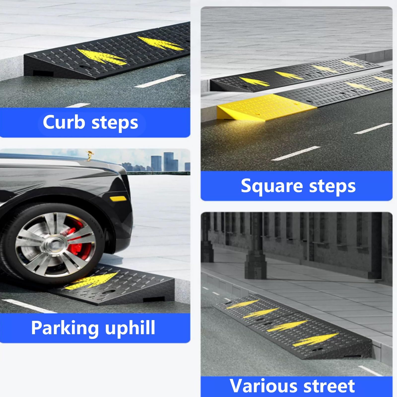 Rampas portátiles para sillas de ruedas, rampas para perros domésticos, rampas especiales para estacionamientos, duraderas, de gran capacidad de carga, adecuadas para garajes, escalones, carreteras (