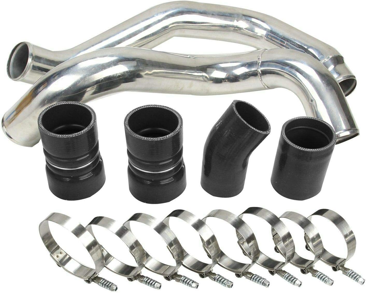 Turbo Intercooler Pipe and Boot Kit CAC tubes Powerstroke Fit for Ford 6.0L 2003 - 2007